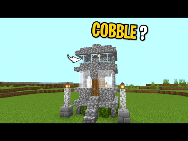 Minecraft Small COBBLESTONE House Tutorial