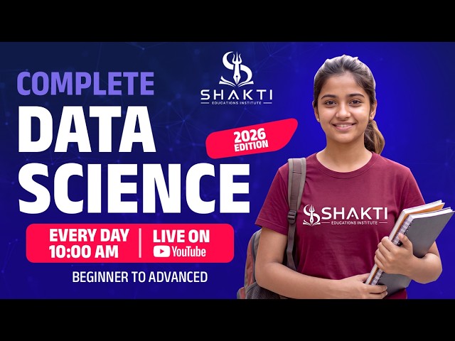Episod - 16  Data Science Full Course 2026 | Python to Machine Learning & Deep Learning | Live Daily
