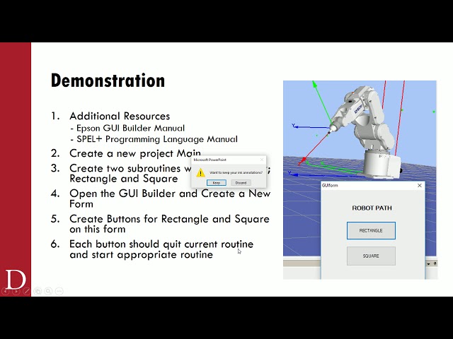 Epson Robotics - Graphical User Interface - GUI