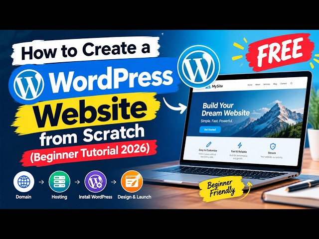 How to Create a WordPress Website from Scratch (Beginner Tutorial 2026)