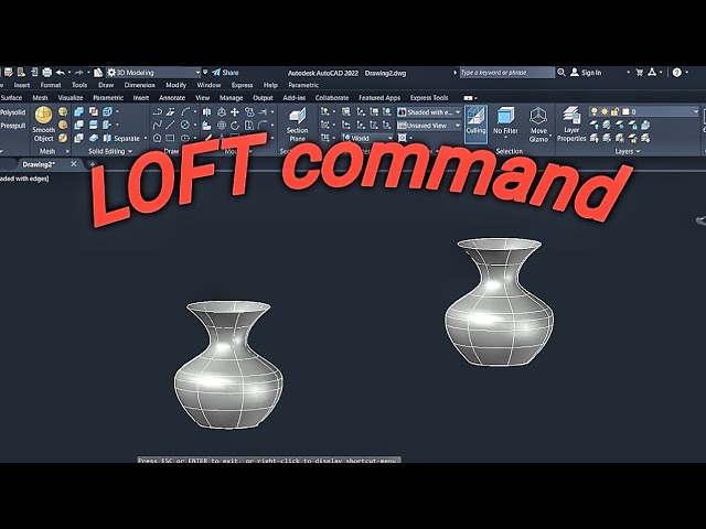 LOFT COMMAND_ AUTOCAD TUTORIAL 💻