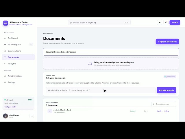 AI Command Center - a free app template you own | Ask2App