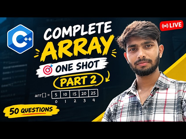 Complete Array in C++ | 35 DSA Questions | Part 2 | LoginNLearn
