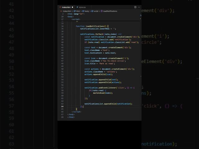 Mark as Read Notification Effect #html #css #javascript  #webdevelopment #frontend #notification
