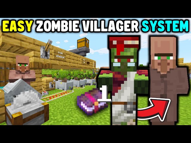 Minecraft - Early Game ZOMBIE VILLAGER CONVERTER - (1.21)