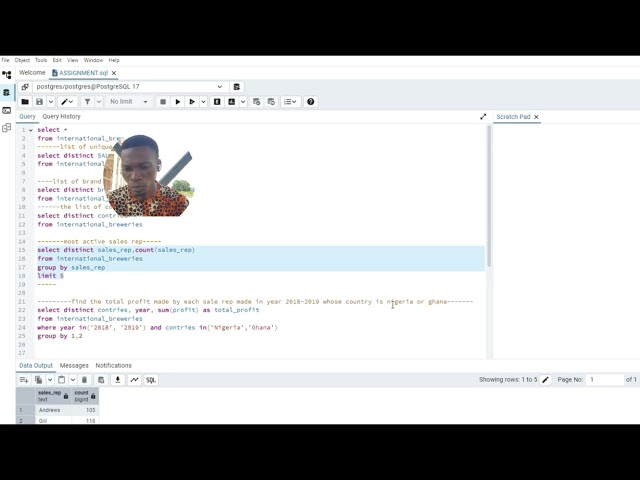 sql continue