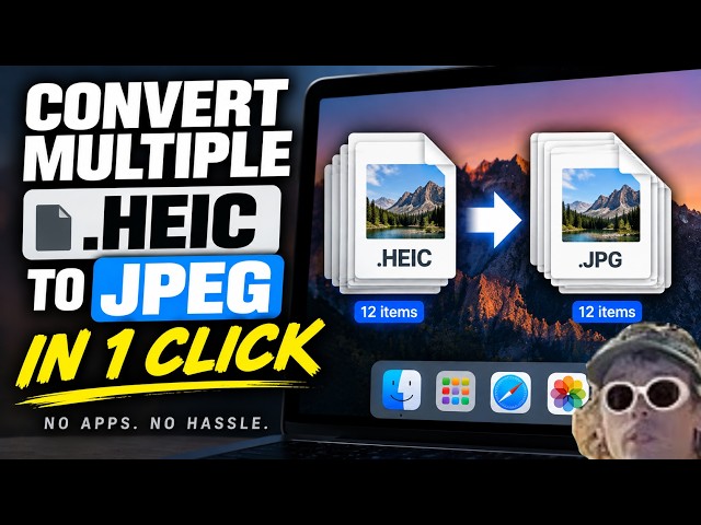 How to Convert One or MULTIPLE .HEIC Images to JPEG FAST on Mac in 1 Click - No Application Needed!