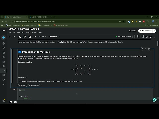 Lab 4: DataBloom Lab (Lecture 4) - Matrices