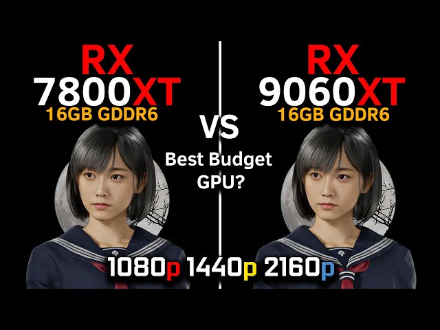 RX 9060 XT vs RX 7800 XT | RT + FSR 3 / FSR 4 | 1080p, 1440p, 4K | Best Budget GPU? | Gaming Test