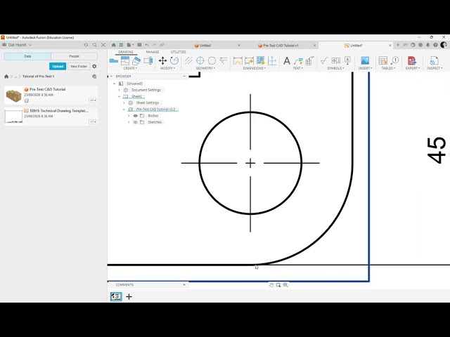 Sample 1 Fusion Tutorial - Technical Drawing