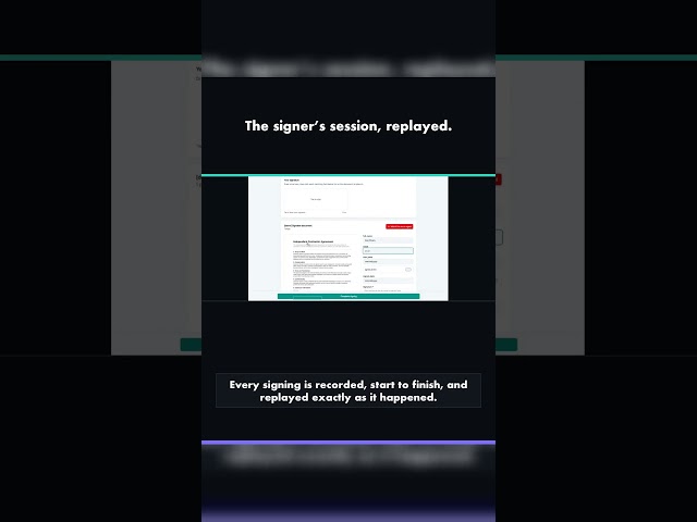 Recorded e-signature: every signing replayed, not just logged — Kapture