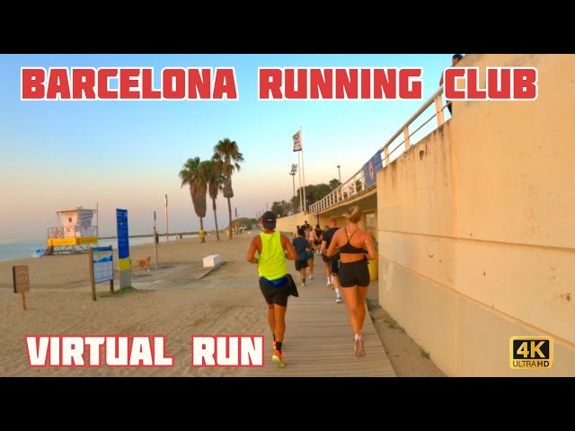 Virtual Run Beach | Barcelona Running Club | Treadmill Workout #074
