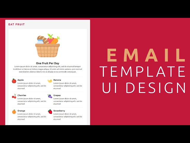 How to create the Email Template UI Design Using HTML and CSS -- Email Newsletter Design