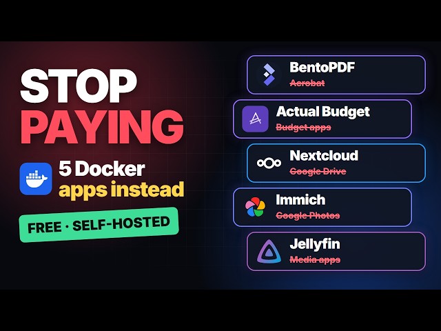 Stop Paying for These Subscriptions (5 Free Docker Apps)