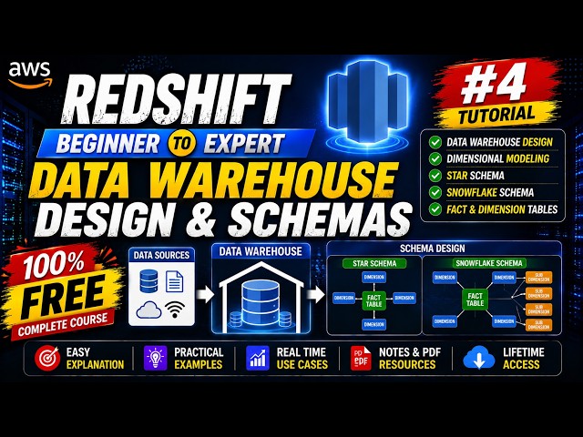 AWS Redshift Tutorial #4 | Data Warehouse Design & Schemas | Beginner to Expert