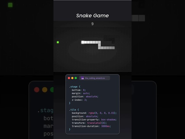 Snake Game Animation Using HTML & CSS — No JavaScript Needed!