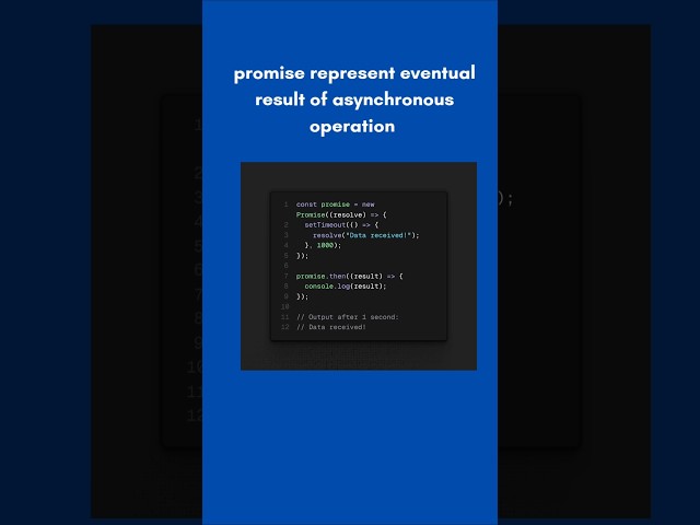 5 JavaScript Promise Basics #shorts #javascript