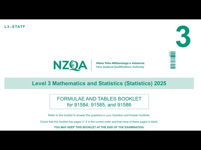 NCEA 3 Stats Formula Sheet Explained: Expectation Algebra