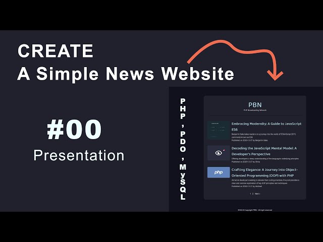 How to create a NEWS website with PHP ? - #00 Presentation