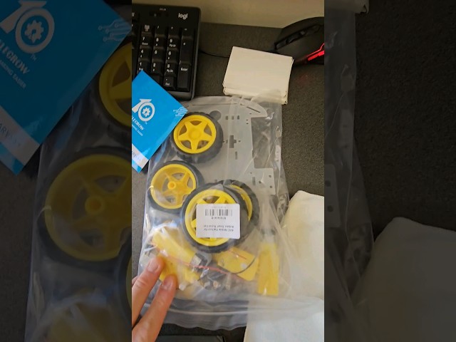 Elecrow sent me the parts for the 4WD robot car, and some sweet swag! #Shorts
