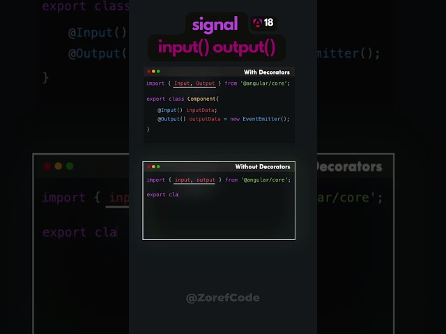 Angular 18 - Signal based input output #coding #angular