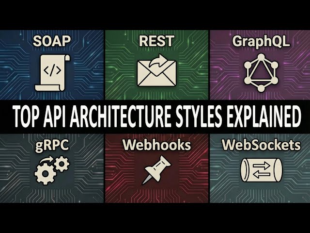 SOAP vs REST vs GraphQL vs gRPC vs Webhooks vs WebSockets | Top API Architecture Styles Explained