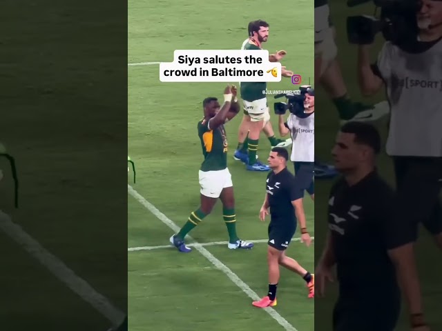 Siya Kolisi Salutes the Springbok Army in Baltimore! 🇿🇦