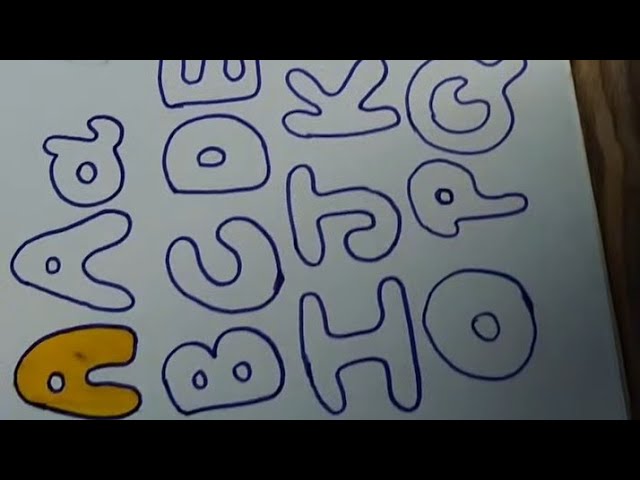 How to write in Bubble font- Calligraphy