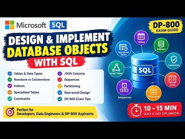 🚀 Design & Implement Database Objects with SQL | DP-800 Complete Guide