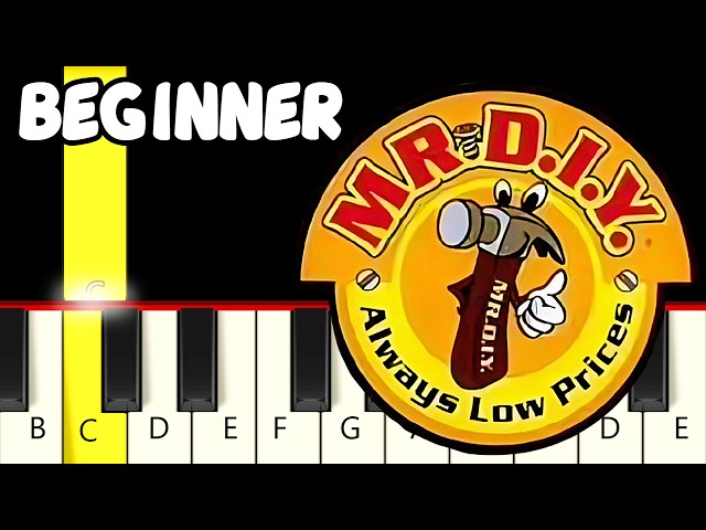 MR DIY Song (Mister Di Ai Way) - Fast and Slow (Easy) Piano Tutorial (Melody only) - Beginner