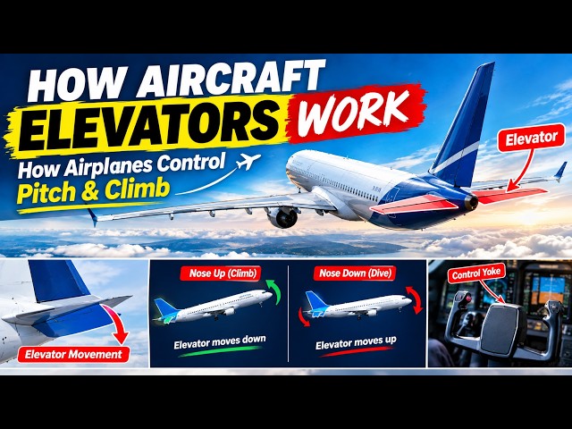 How Aircraft Elevators Work ✈️ | How Airplanes Control Pitch & Climb