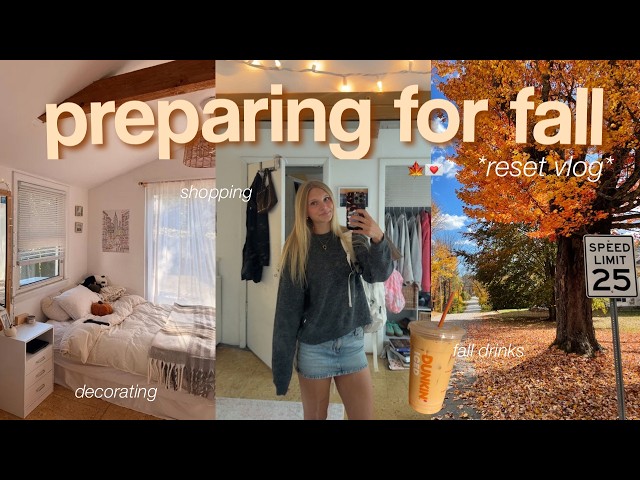 FALL RESET VLOG 🍁 cleaning, decorating, baking, shopping, & days in my life!