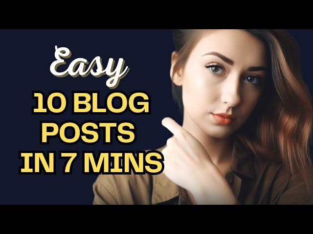 10 Blog Posts in 7 minutes using this AI Generator Tool