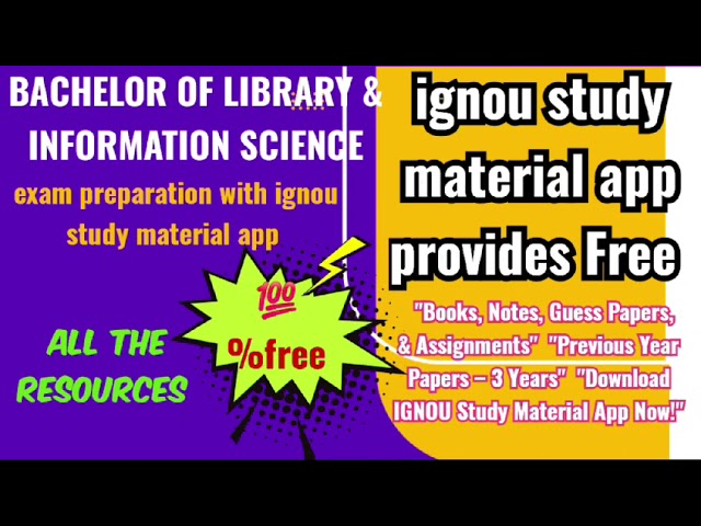 IGNOU BLIS Course - Notes, Previous Papers, Books, Syllabus PDF Download 2025
