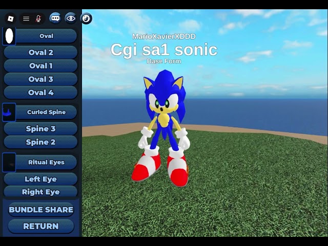 How to make cgi sa1 sonic in pulse
