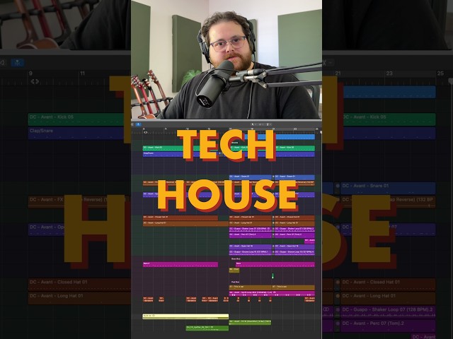 Making Tech House in under 2 minutes! #techhouse #housemusic #musicproduction #musicproducer #logic