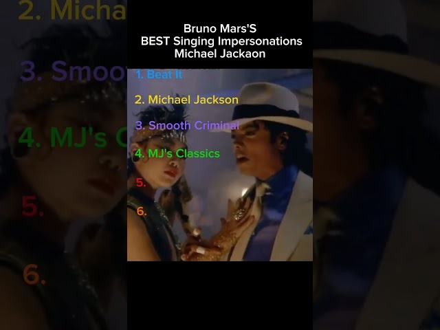 Bruno mars's best singing impersonations michael jackson #brunomars #kingofpop #michaeljackson