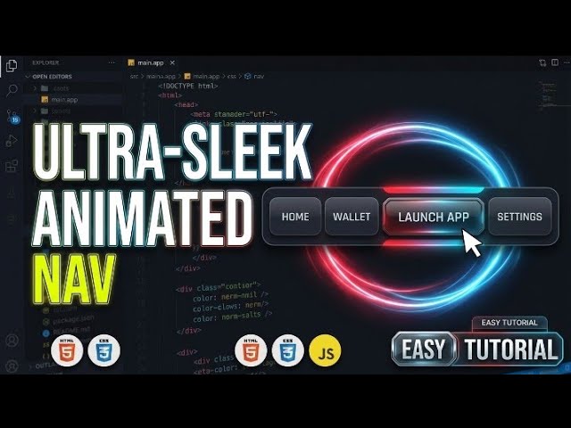 How to Build an Animated Navbar with HTML, CSS & JavaScript