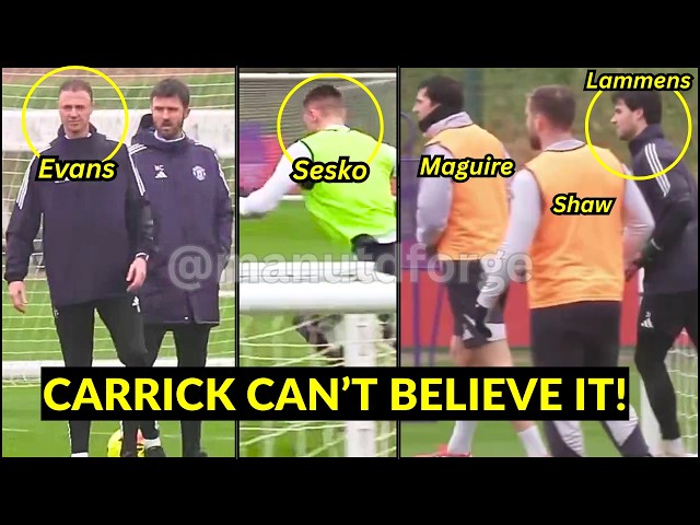 Carrick SHOCKED! Sesko-Maguire-Shaw-Lammens DID THIS in Man Utd training today ahead Newcastle