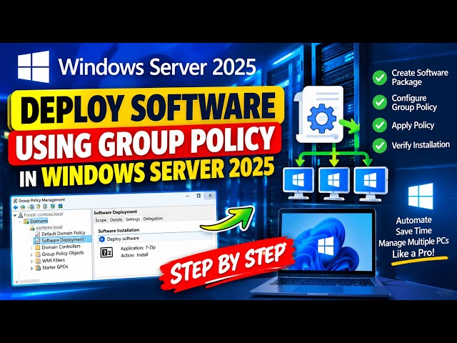 How to Deploy Software Using Group Policy in Windows Server 2025 | Step-by-Step