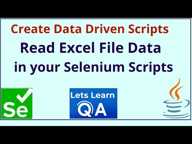 Selenium Java Data Driven Automation - How to Read Data from Excel File