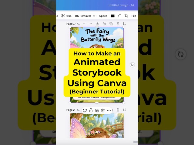 How to Make an Animated Storybook Using Canva (Beginner Tutorial) Part 1 🤗