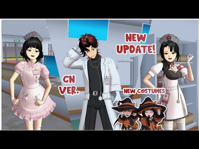 NEW UPDATE! New Doctor and Nurse Costumes in Sakura School Simulator Chinese Version 🧑🏻‍⚕️🏥❤️