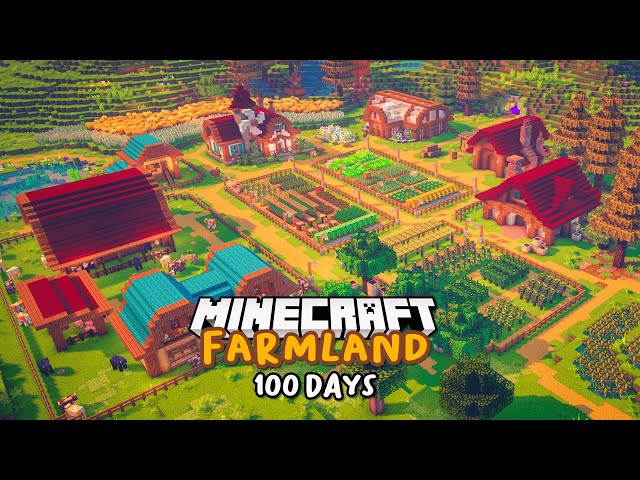 I Spent 100 Days Building an ULTIMATE COZY FARM in Minecraft [FULL MOVIE]