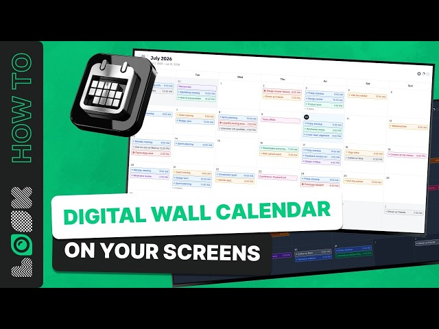 How to Display a Digital Wall Calendar on Your Screens