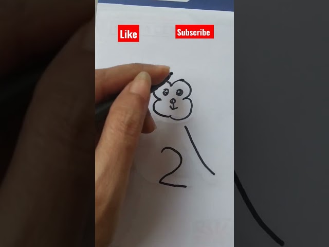 how to draw monkey #shorts #creative #sketch #drawing #art #craft #craftlove #easydrawing