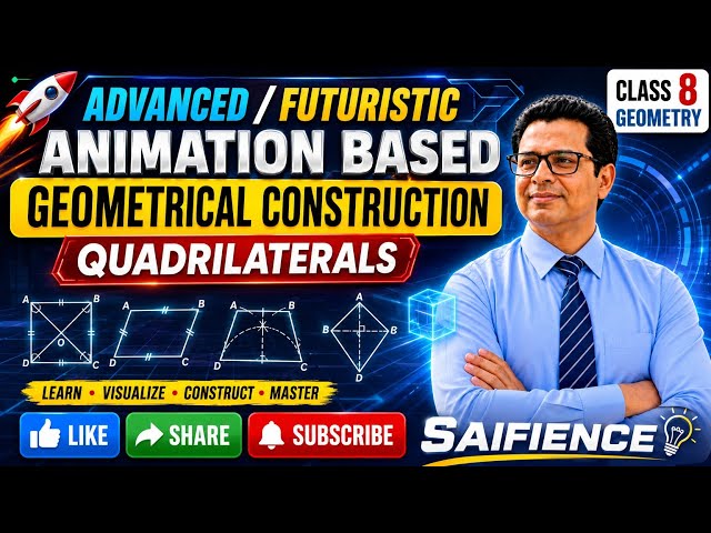 Futuristic/Advanced Animation Based Geometrical Construction for easy learning.Class 8 Geometry 💯
