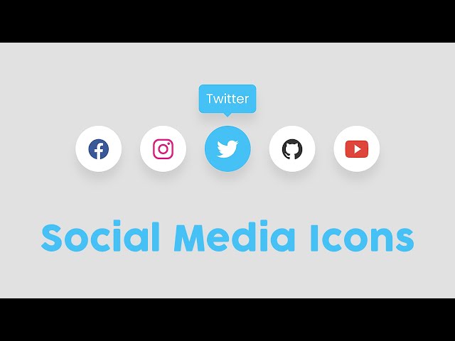 Social Media Icons Hover Effect using HTML & CSS | Ion Icon Font Icons