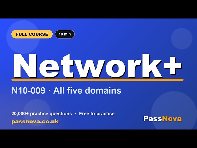 Network+ N10-009 Full Course in 10 Minutes | CompTIA Exam Prep