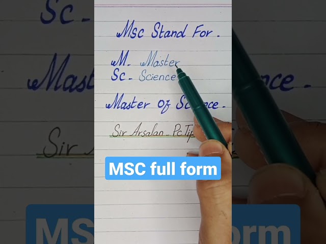 MSC full form